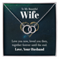 to my beautiful wife - love you now Wife Circle Necklace, Silver Circle Necklace. Sentimental Necklace - Custom Heart Design