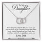 Daughter Circle Necklace, Contemporary Daughter Necklace, Modern Necklace for Daughter | Custom Heart Design