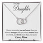 Daughter Circle Necklace, Contemporary Daughter Necklace, Modern Necklace for Daughter | Custom Heart Design
