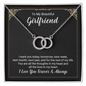 Girlfriend Silver Necklace, Modern Jewelry, Circle Necklace | Custom Heart Design