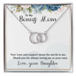 Sentimental Silver Circle Perfect Pair Necklace for Bonus Mom, From Daughter