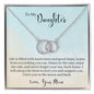 Daughter Circle Necklace, Contemporary Daughter Necklace, Modern Necklace for Daughter | Custom Heart Design