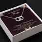 To My Beautiful Wife, Happy Anniversary-Perfect Pair Necklace - Custom Heart Design