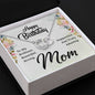 Mom Circle Necklace- Brilliant, beautiful strong, amazing Mom | Custom Heart Design