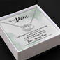To My Mom My walking miracle, From Son-Perfect Pair Necklace - Custom Heart Design