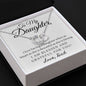 Daughter Circle Necklace-Blessed & Grateful, From Dad - Custom Heart Design