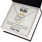 To My Wife, I live an amazing life with you by my side-Perfect Pair Necklace - Custom Heart Design