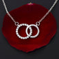 to my beautiful wife - love you now Wife Circle Necklace, Silver Circle Necklace. Sentimental Necklace - Custom Heart Design
