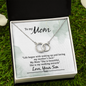 To My Mom My walking miracle, From Son-Perfect Pair Necklace - Custom Heart Design