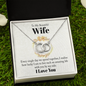 To My Wife, I live an amazing life with you by my side-Perfect Pair Necklace - Custom Heart Design