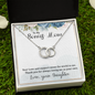 To my Bonus Mom, From Daughter-Perfect Pair Necklace - Custom Heart Design
