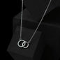 Daughter Circle Necklace, Contemporary Daughter Necklace, Modern Necklace for Daughter | Custom Heart Design