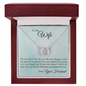 To My Wife - Proud To Be Your Husband Wife Circle Necklace, Silver Circle Necklace. Sentimental Necklace - Custom Heart Design