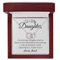 Daughter Circle Necklace-Blessed & Grateful, From Dad - Custom Heart Design