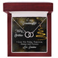 Granddaughter Circle Necklace-Merry Christmas, From Grandma - Custom Heart Design