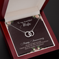 To My Beautiful Wife, Happy Anniversary-Perfect Pair Necklace - Custom Heart Design