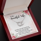 To My Wife, I fall a little more in love with you with every passing day-Perfect Pair Necklace - Custom Heart Design