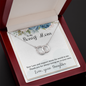 To my Bonus Mom, From Daughter-Perfect Pair Necklace - Custom Heart Design