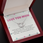 Love You Mom, There's joy in your smile-Perfect Pair Necklace - Custom Heart Design