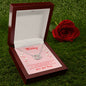 Mom to be Circle Necklace-I can hear you | Custom Heart Design