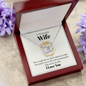 To My Wife, I live an amazing life with you by my side-Perfect Pair Necklace - Custom Heart Design