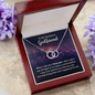 Girlfriend Silver Necklace, Modern Necklace, Circle Necklace | Custom Heart Design