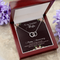To My Beautiful Wife, Happy Anniversary-Perfect Pair Necklace - Custom Heart Design