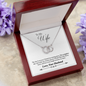 Wife Circle Necklace, Silver Circle Necklace, Sentimental Necklace-You complete me | Custom Heart Design