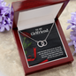 Girlfriend Silver Necklace, Modern Necklace, Circle Necklace | Custom Heart Design