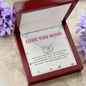 Love You Mom, There's joy in your smile-Perfect Pair Necklace - Custom Heart Design