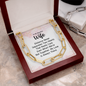 To My Beautiful Wife, My love is always there-Forever Linked Necklace - Custom Heart Design