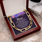 To Mom. I just want to say thank you-Forever Linked Necklace - Custom Heart Design