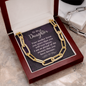 To My Daughter, Your mother loves you-Forever Linked Necklace - Custom Heart Design