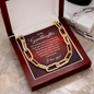 To My Granddaughter, You took my breath away the first time I saw you-Forever Linked Necklace - Custom Heart Design