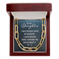 To My Daughter, I smile-Forever Linked Necklace - Custom Heart Design