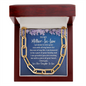 I promise to love your son-Forever Linked Necklace - Custom Heart Design