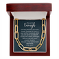 You are enough, you are an inspiration-Forever Linked Necklace - Custom Heart Design