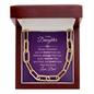 To My Daughter, You are braver, stronger, smarter-From Dad/Forever Linked Necklace - Custom Heart Design
