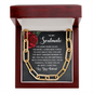 To My Soulmate, I'm thankkful to have you as my wife-Forever Linked Necklace - Custom Heart Design