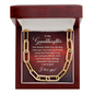 To My Granddaughter, You took my breath away the first time I saw you-Forever Linked Necklace - Custom Heart Design