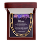 To Mom. I just want to say thank you-Forever Linked Necklace - Custom Heart Design