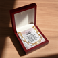 To My Beautiful Wife, My love is always there-Forever Linked Necklace - Custom Heart Design
