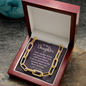 To My Daughter, Your mother loves you-Forever Linked Necklace - Custom Heart Design