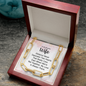 To My Beautiful Wife, My love is always there-Forever Linked Necklace - Custom Heart Design