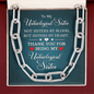 To My Unbiological Sister, Not sisters by blood, but sisters by heart-Forever Linked Necklace - Custom Heart Design