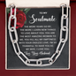 To My Soulmate, I'm thankkful to have you as my wife-Forever Linked Necklace - Custom Heart Design