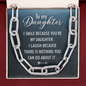 To My Daughter, I smile-Forever Linked Necklace - Custom Heart Design