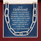 To my Girlfriend, I know the distance is hard-Forever Linked Necklace - Custom Heart Design