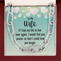 To My Wife, If I had my life to live over again-Forever Linked Necklace - Custom Heart Design