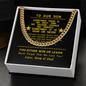 For Son, Believe in yourself, From Mom & Dad-Chain Link Necklace - Custom Heart Design